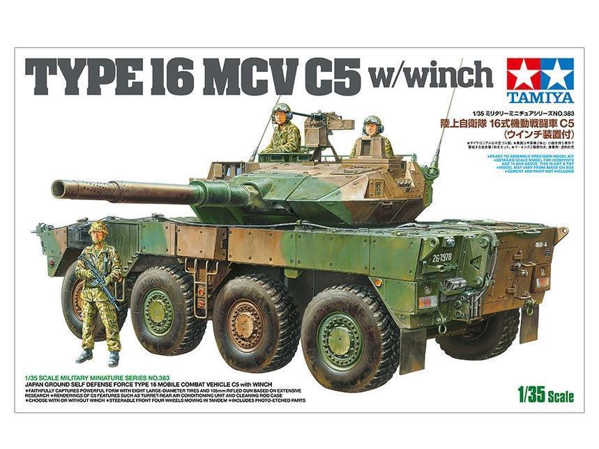 Tamiya 35383 JGSDF Type 16 MCV C5 with Winch 1/35 Model Kit - A-Z Toy Hobby