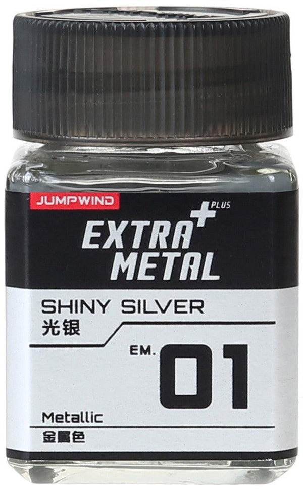 Jumpwind EM01 Extra Metal Shiny Silver Paint 18ml - A-Z Toy Hobby