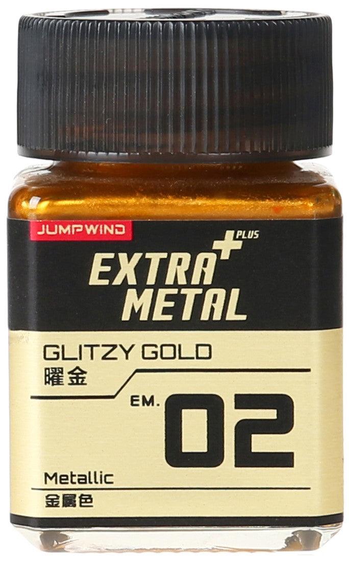 Jumpwind EM02 Extra Metal Glitzy Gold Paint 18ml - A-Z Toy Hobby