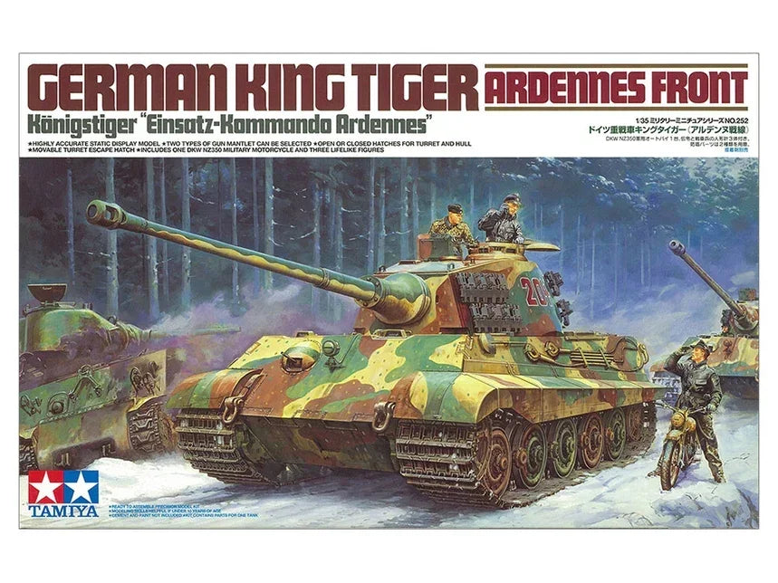 Tamiya 35252 King Tiger Ardennes Front 1/35 Model Kit - A-Z Toy Hobby