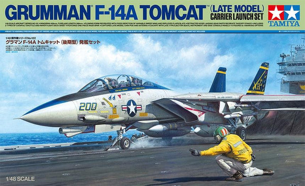 Tamiya 61122 Grumman F-14A Tomcat Late Model Carrier Launch Set 1/48 Model Kit - A-Z Toy Hobby