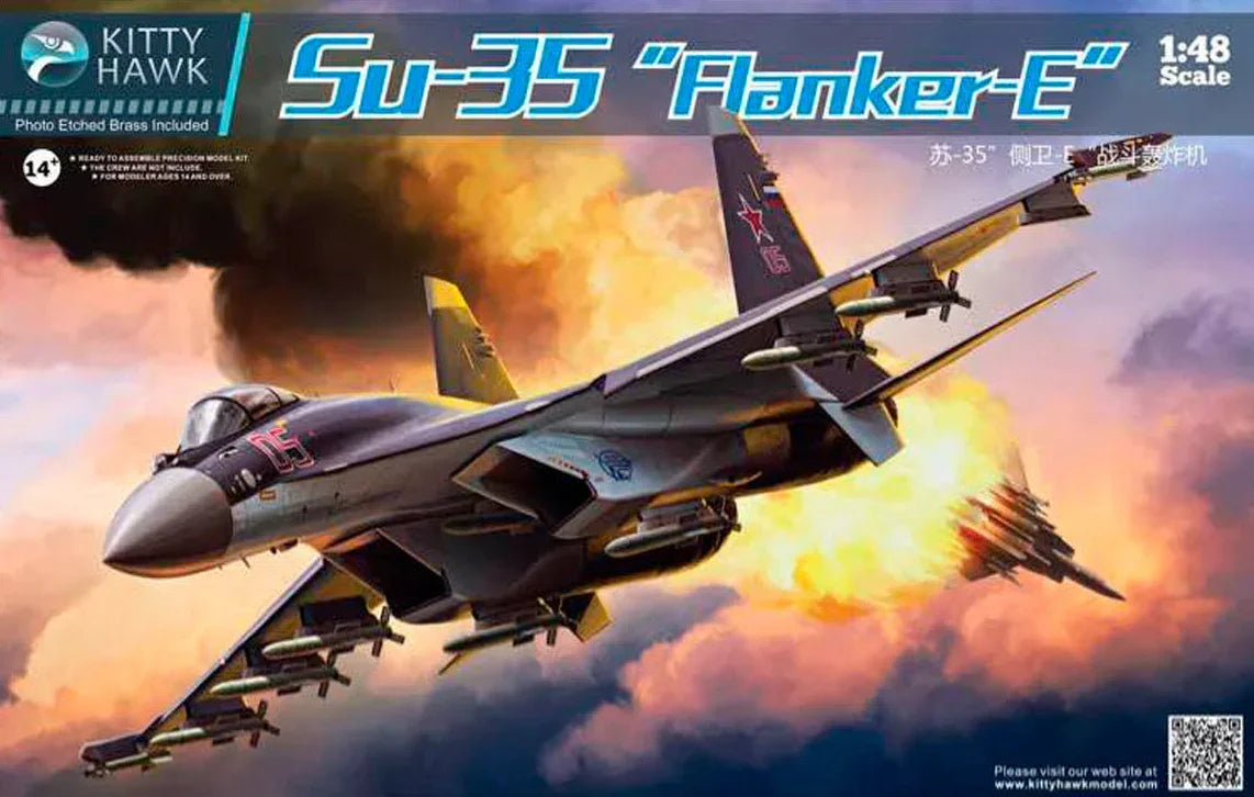 Kitty Hawk 80142 Su-35 Flanker-E 1/48 Model Kit - A-Z Toy Hobby