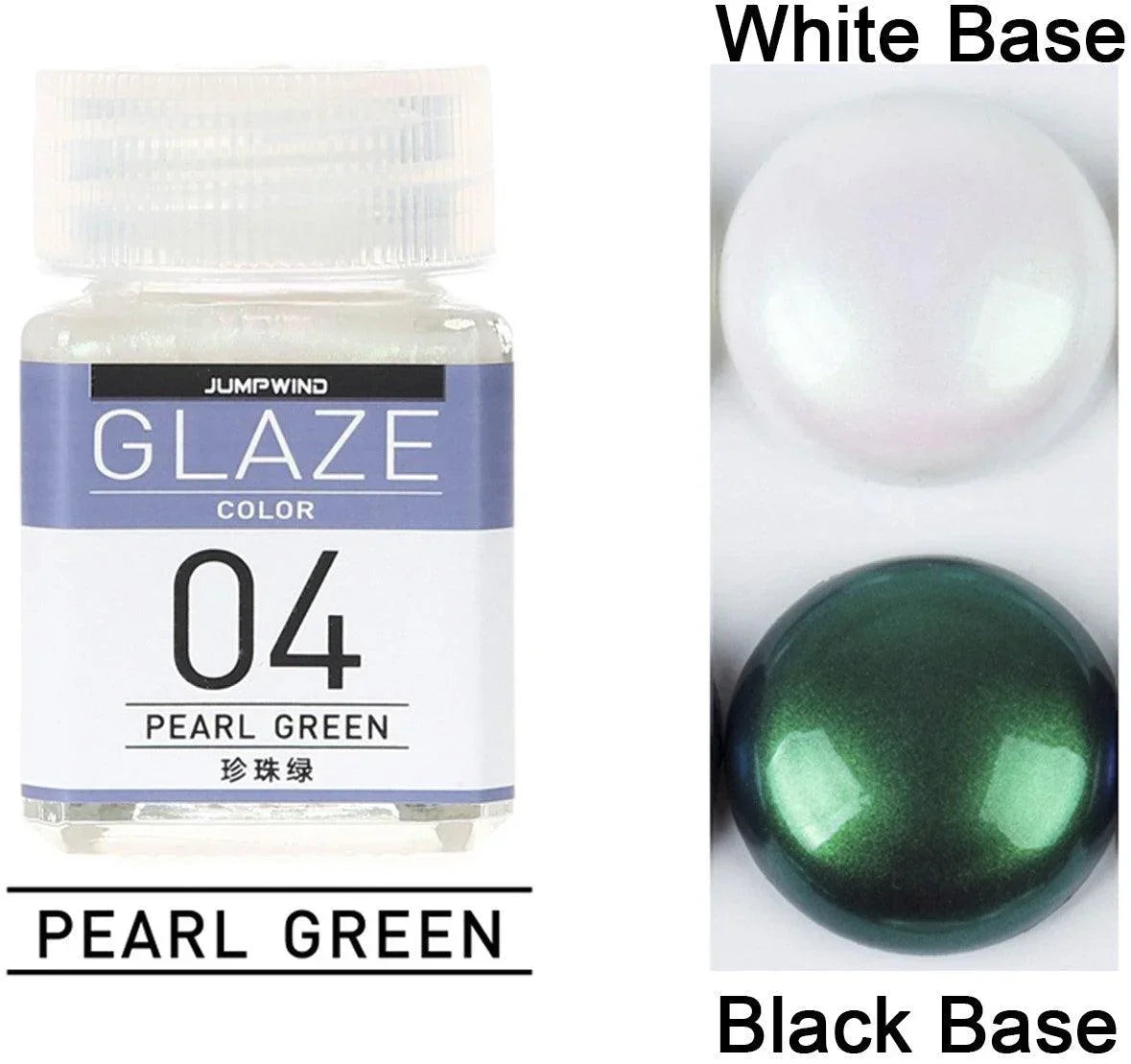 Jumpwind GC04 Glaze Color Pearl Green Paint 18ml - A-Z Toy Hobby