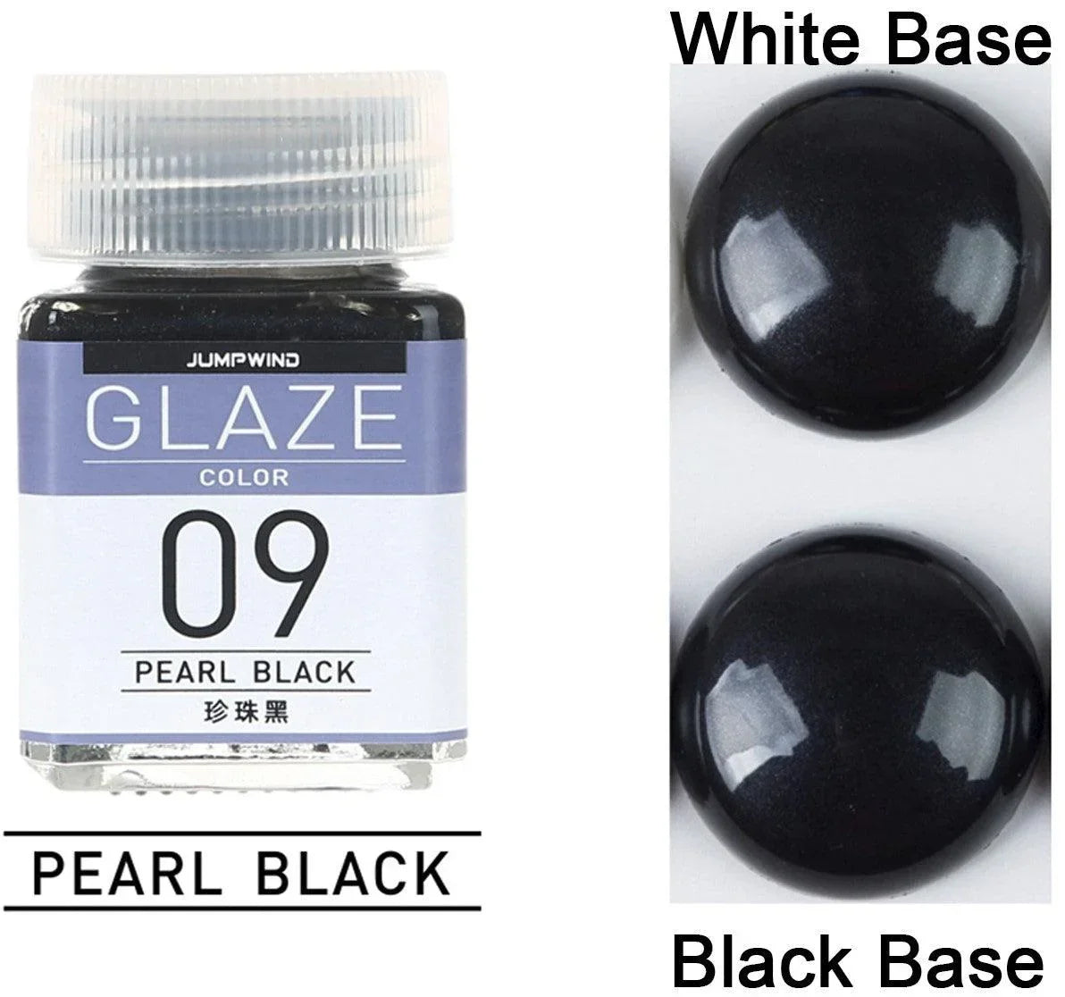Jumpwind GC09 Glaze Color Pearl Black Paint 18ml - A-Z Toy Hobby