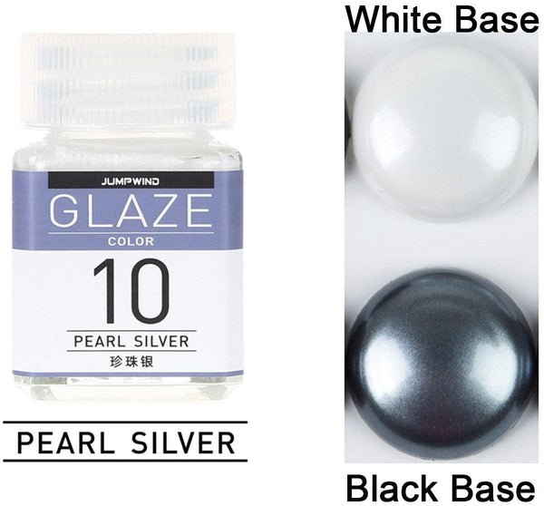 Jumpwind GC10 Glaze Color Pearl Silver Paint 18ml - A-Z Toy Hobby