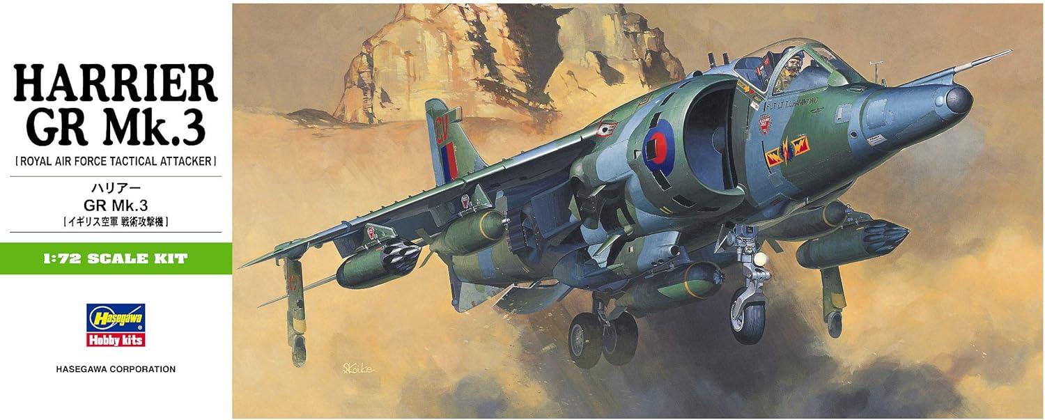 Hasegawa 00236 Harrier GR. Mk.3 1/72 Model Kit - A-Z Toy Hobby