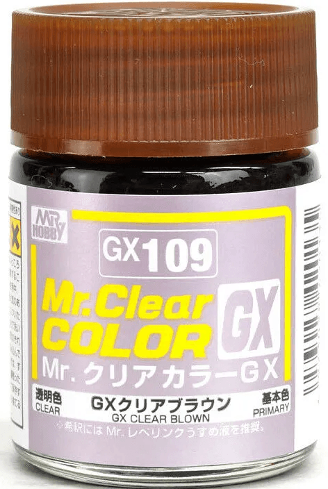 Mr. Hobby GX109 Mr. Clear Color GX Clear Brown Lacquer Paint 18ml - A-Z Toy Hobby