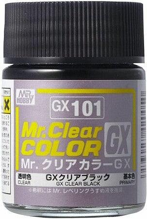 Mr. Hobby GX101 Mr. Clear Color GX Clear Black Lacquer Paint 18ml - A-Z Toy Hobby