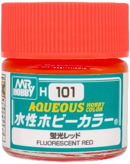 Mr. Hobby H101 Aqueous Fluorescent Red Paint 10ml