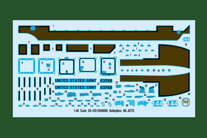 Hobby Boss 81773 CH-47D Chinook Helicopter 1/48 Model Kit - A-Z Toy Hobby