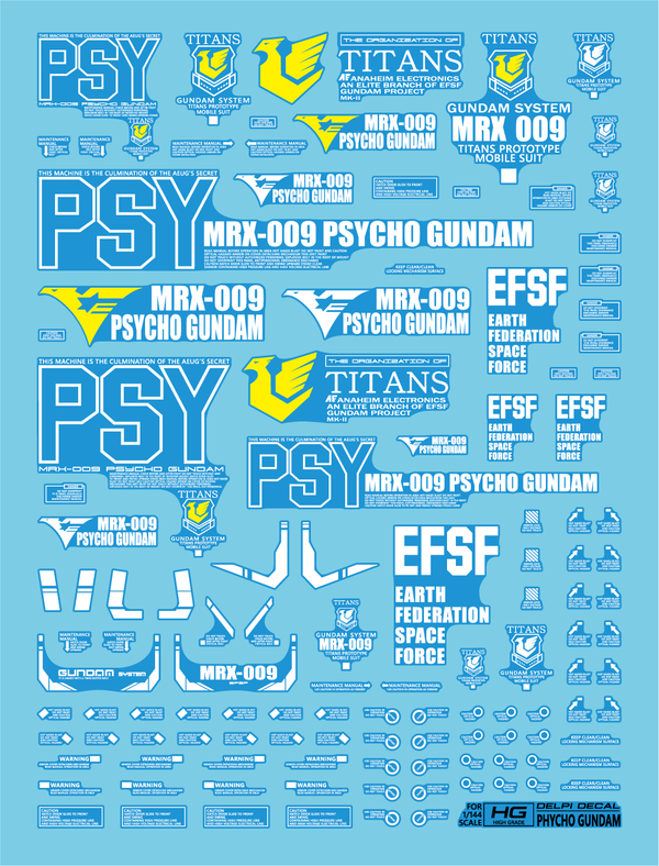 Delpi Water Decal For HG Psycho