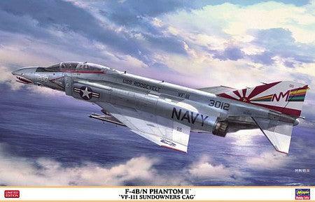 Hasegawa 07503 F-4B/N Phantom II VF-111 Sundowners CAG 1/48 Model Kit - A-Z Toy Hobby