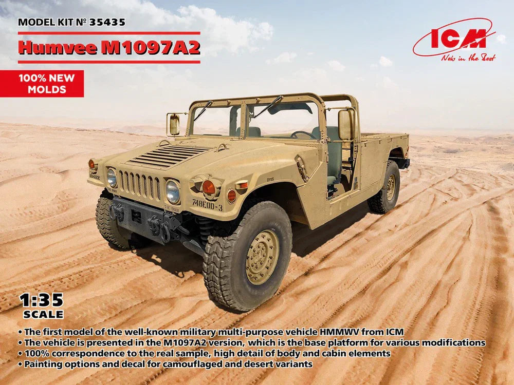 ICM 35435 Humvee M1097A2 1/35 Model Kit - A-Z Toy Hobby