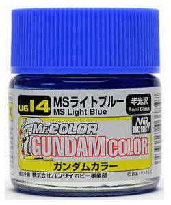 Mr. Hobby UG14 Gundam Color MS Light Blue Lacquer Paint 10ml - A-Z Toy Hobby