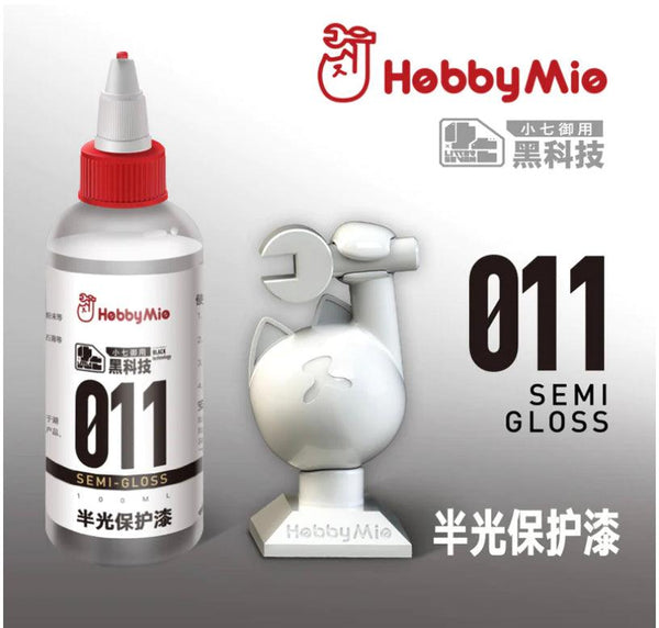 Hobby Mio 011 Semi Gloss Clear Top Coat Lacquer Paint 100ml - A-Z Toy Hobby