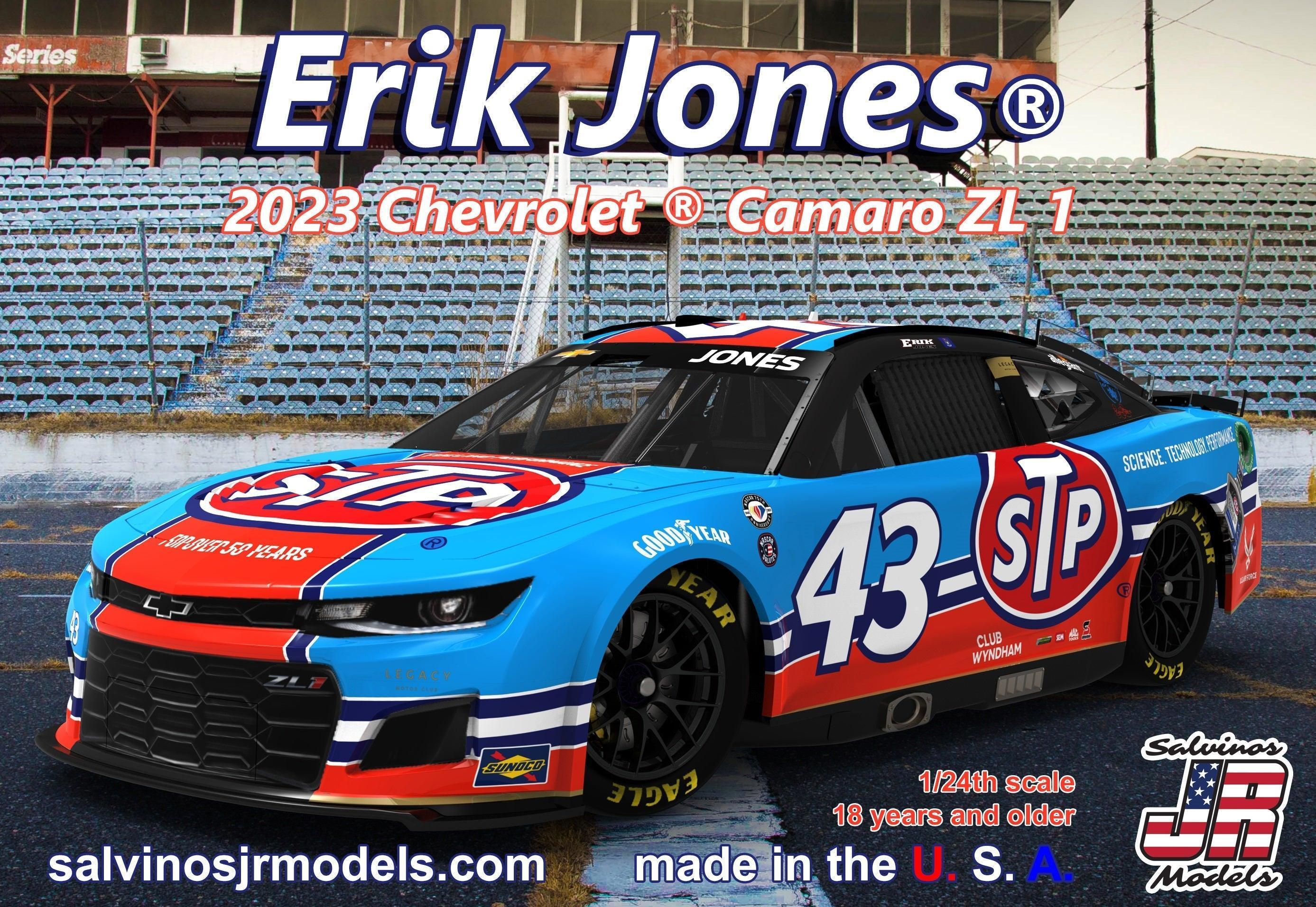 Salvinos JR Erik Jones #43 STP 2023 Chevrolet Camaro ZL 1 1/24 Model Kit - A-Z Toy Hobby