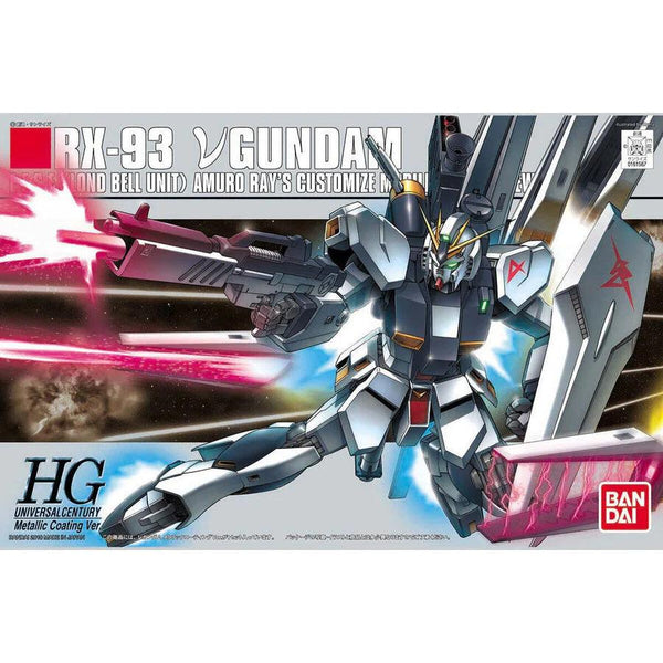 Bandai Nu Gundam (Metallic Coating Ver.) HGUC 1/144 Model Kit - A-Z Toy Hobby