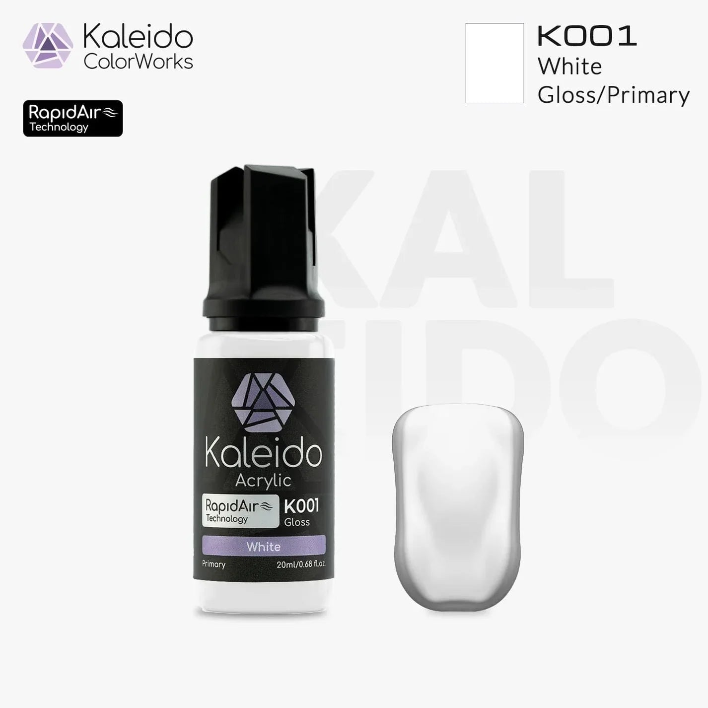 Kaleido K001 Primary Colors White Acrylic Paint 20ml - A-Z Toy Hobby
