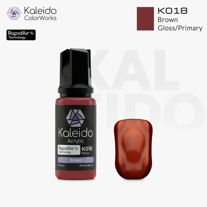 Kaleido K018 Primary Colors Brown Acrylic Paint 20ml - A-Z Toy Hobby