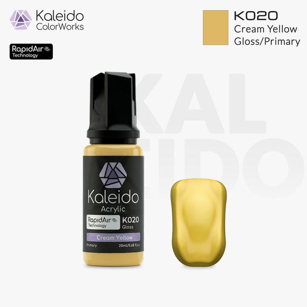 Gaahleri K020 Primary Colors Cream Yellow Acrylic Paint 20ml