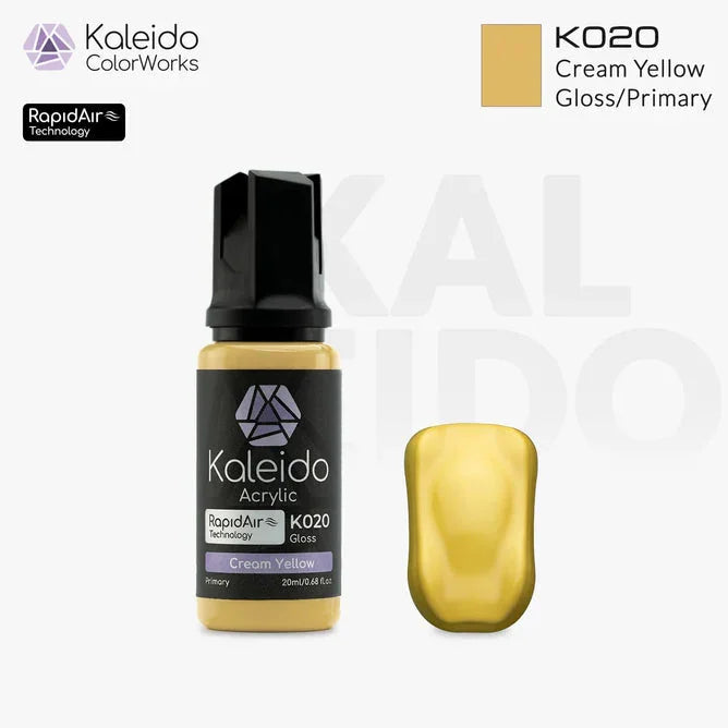 Kaleido K020 Primary Colors Cream Yellow Acrylic Paint 20ml - A-Z Toy Hobby