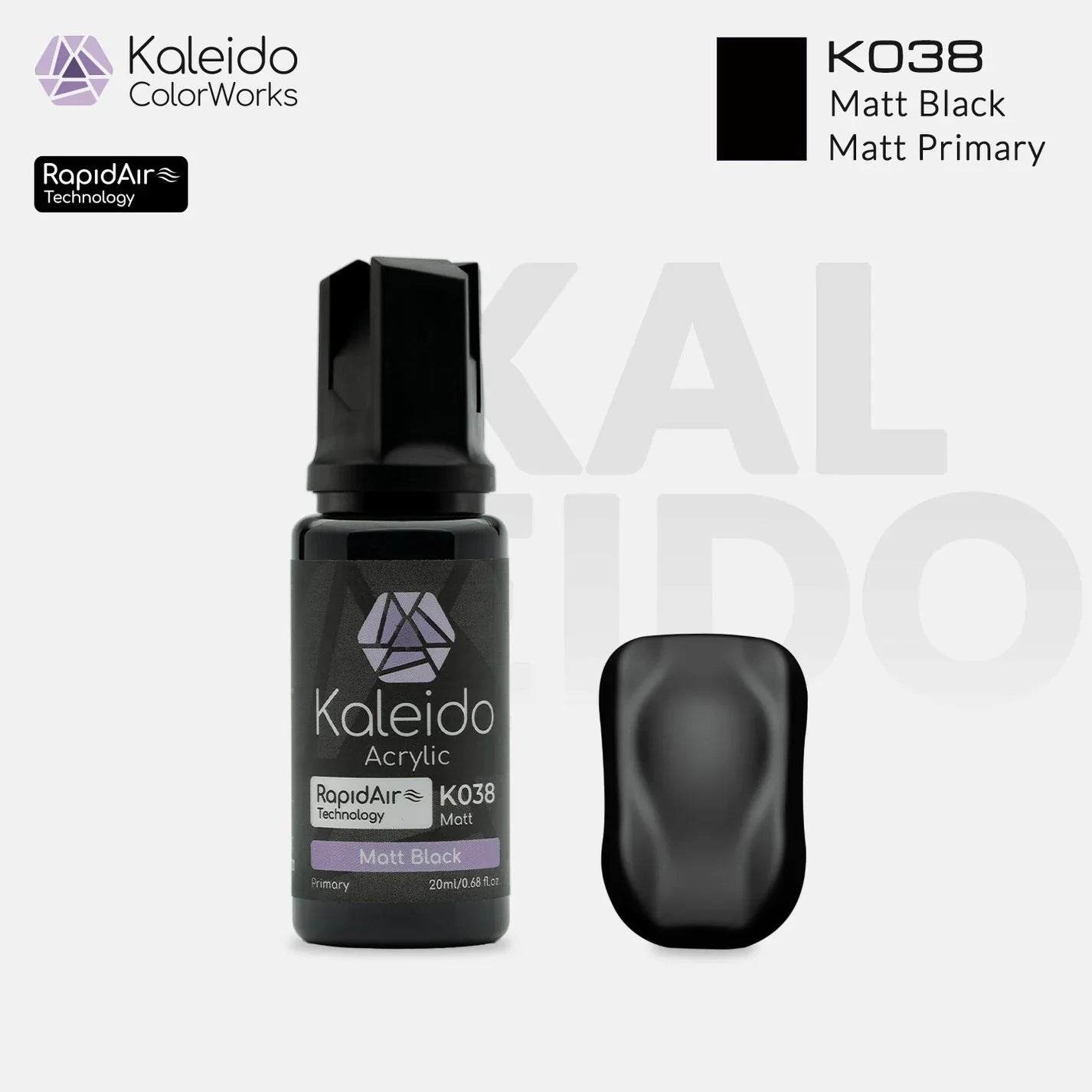 Kaleido K038 Matt Black Primary Colors Acrylic Paint 20ml