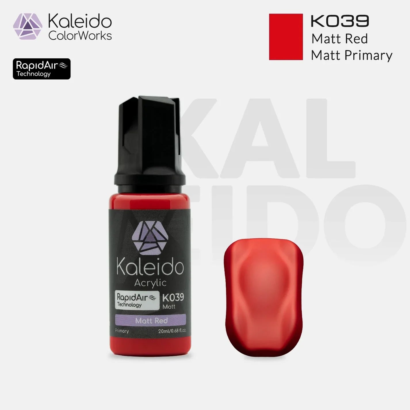 Kaleido K039 Matt Red Primary Colors Acrylic Paint 20ml