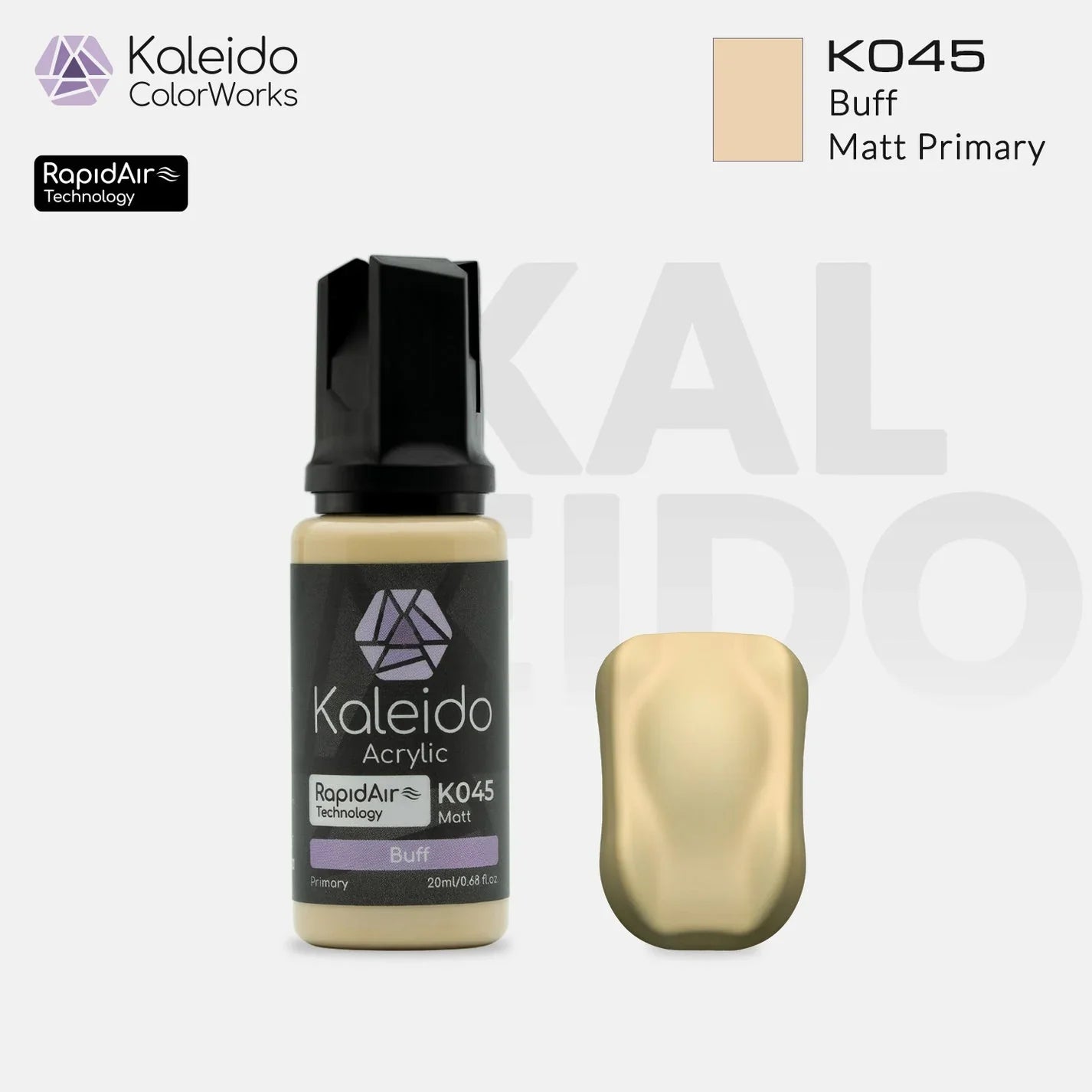 Kaleido K045 Buff Primary Colors Acrylic Paint 20ml