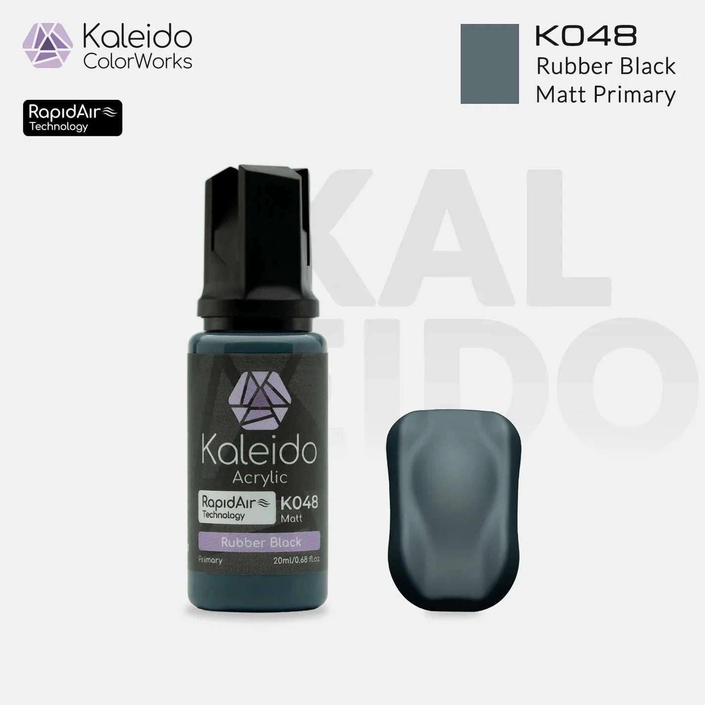 Kaleido K048 Rubber Black Primary Colors Acrylic Paint 20ml