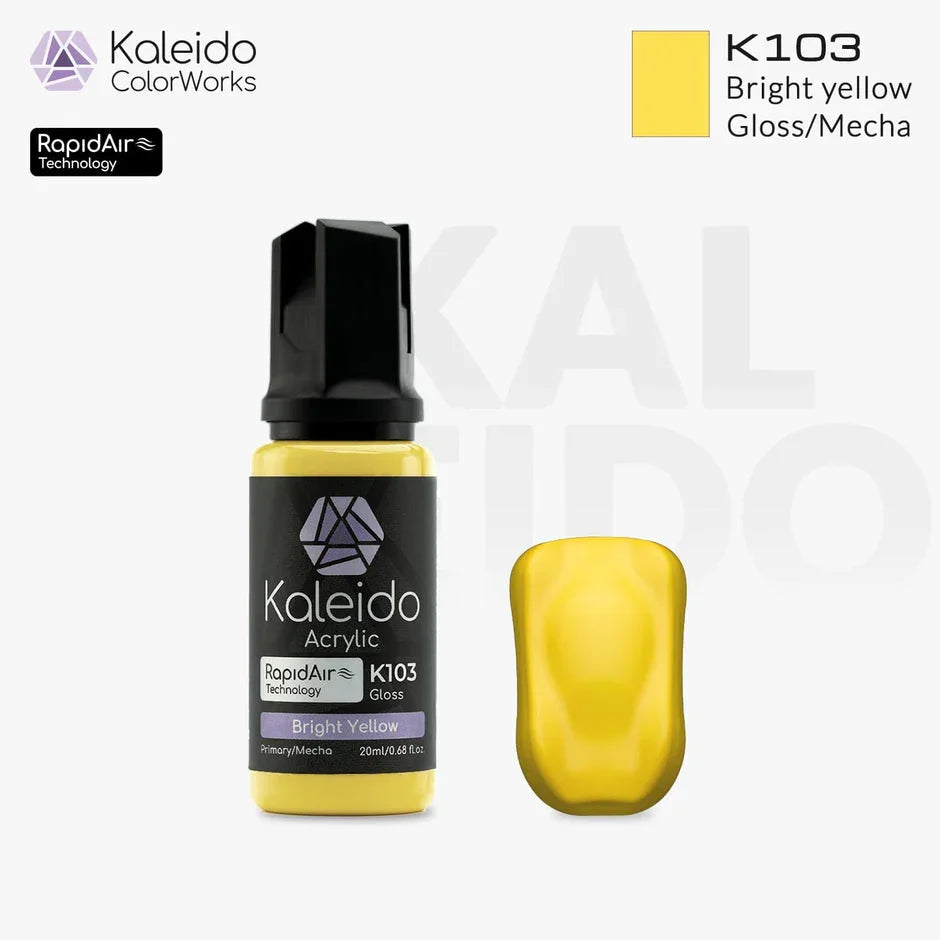 Kaleido K103 Mecha Colors Bright Yellow Acrylic Paint 20ml - A-Z Toy Hobby