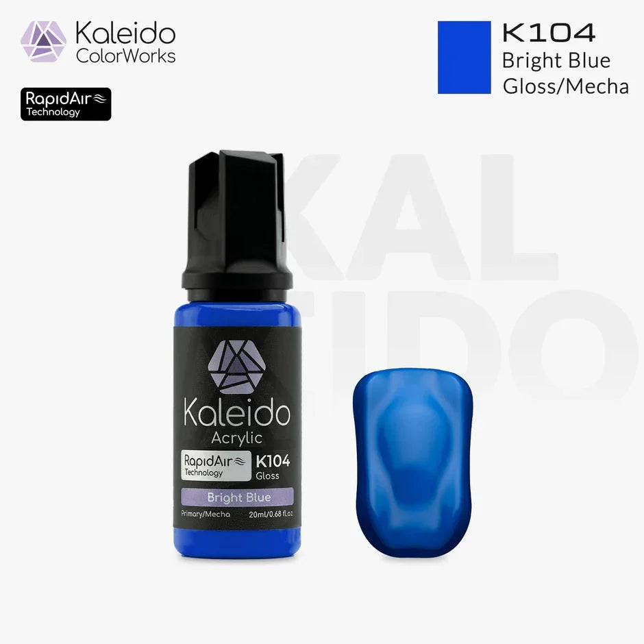Kaleido K104 Mecha Colors Bright Blue Acrylic Paint 20ml - A-Z Toy Hobby