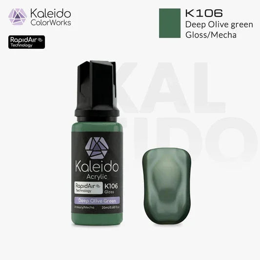 Kaleido K106 Mecha Colors Deep Olive Green Acrylic Paint 20ml - A-Z Toy Hobby