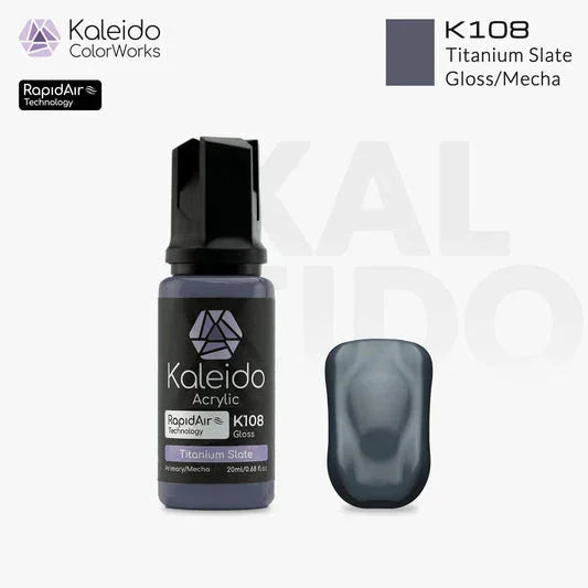 Kaleido K108 Mecha Colors Titanium Slate Acrylic Paint 20ml - A-Z Toy Hobby