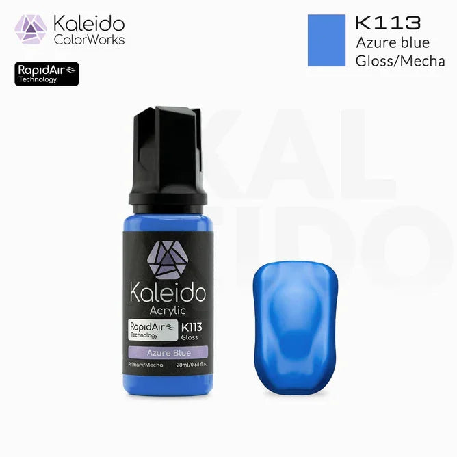 Kaleido K113 Mecha Colors Azure Blue Acrylic Paint 20ml - A-Z Toy Hobby