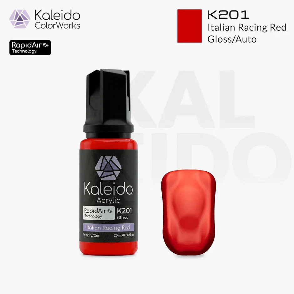Kaleido K201 Auto Colors Italian Racing Red Acrylic Paint 20ml - A-Z Toy Hobby