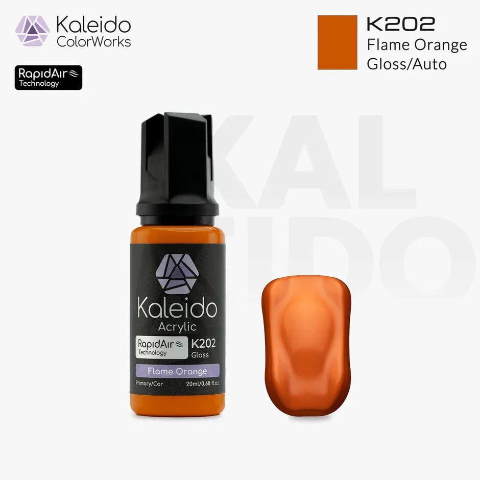 Kaleido K202 Auto Colors Flame Orange Acrylic Paint 20ml - A-Z Toy Hobby