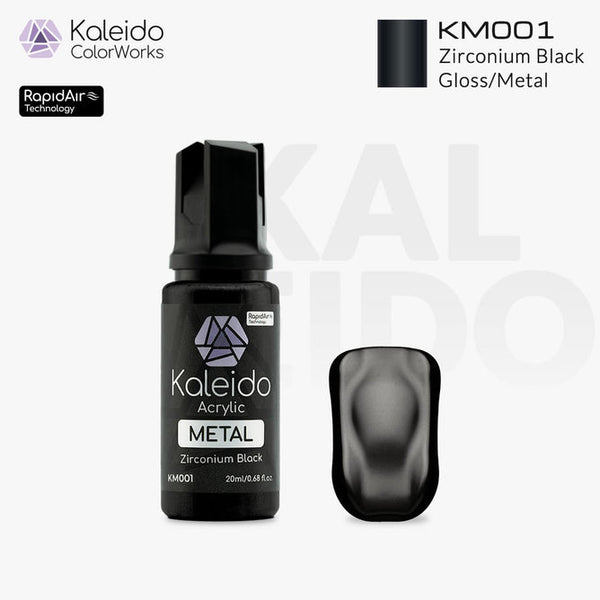 Gaahleri KM001 Metal Colors Zirconium Black Acrylic Paint 20ml
