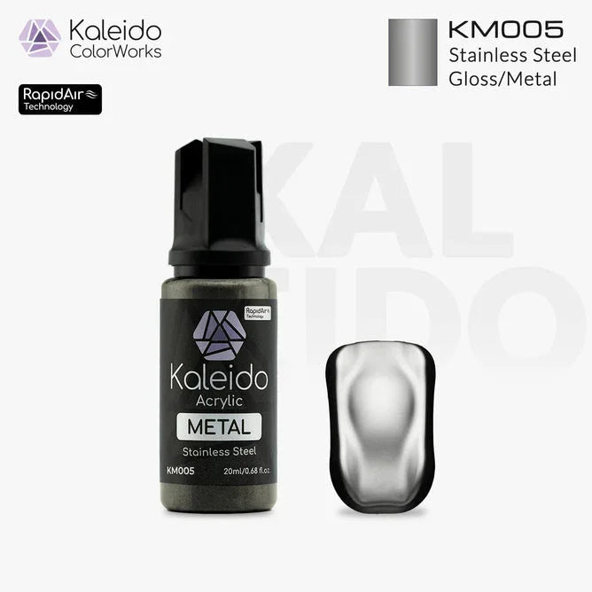 Kaleido KM005 Metal Colors Stainless Steel Acrylic Paint 20ml - A-Z Toy Hobby