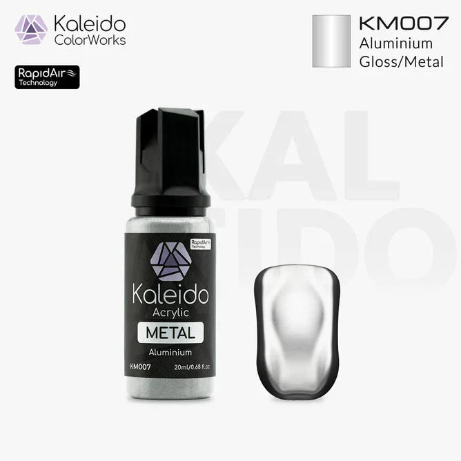 Kaleido KM007 Metal Colors Aluminium Acrylic Paint 20ml - A-Z Toy Hobby