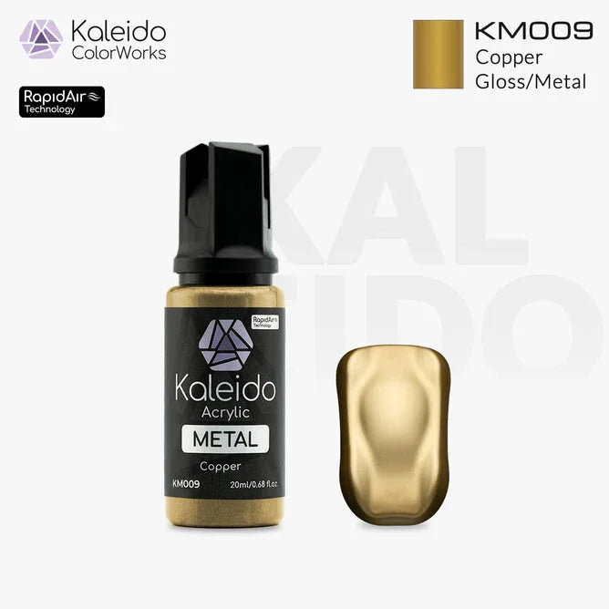 Kaleido KM009 Metal Colors Copper Acrylic Paint 20ml - A-Z Toy Hobby