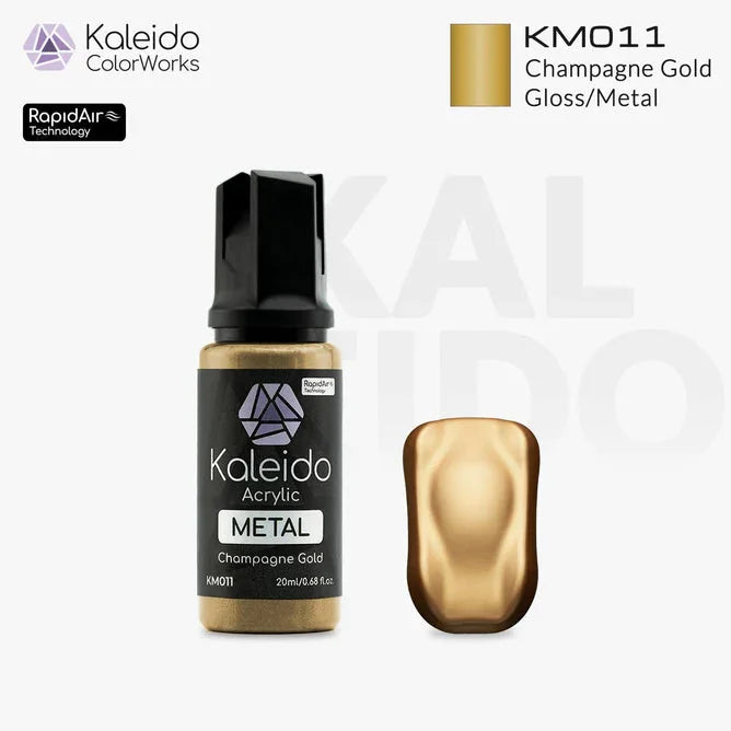Kaleido KM011 Metal Colors Champagne Gold Acrylic Paint 20ml - A-Z Toy Hobby
