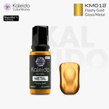 Kaleido KM012 Metal Colors Flashy Gold Acrylic Paint 20ml - A-Z Toy Hobby
