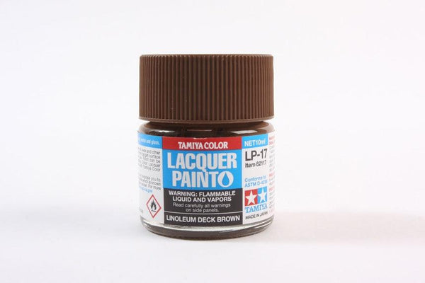 Tamiya 82117 LP-17 Linoleum Deck Brown Lacquer Paint 10ml TAM82117 - A-Z Toy Hobby