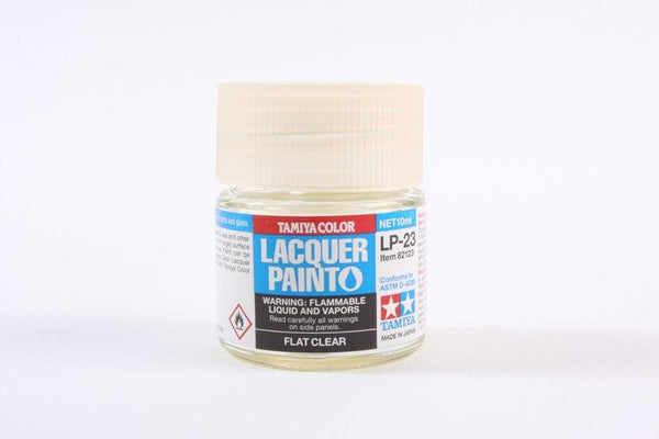 Tamiya 82123 LP-23 Flat Clear Lacquer Paint 10ml TAM82123 - A-Z Toy Hobby