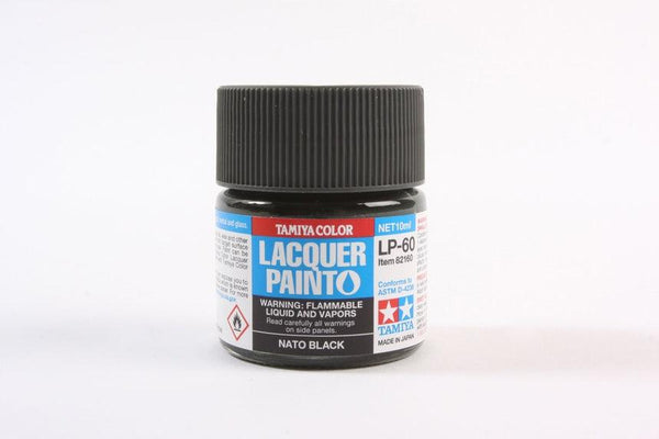 Tamiya 82160 LP-60 Nato Black Lacquer Paint 10ml TAM82160 - A-Z Toy Hobby