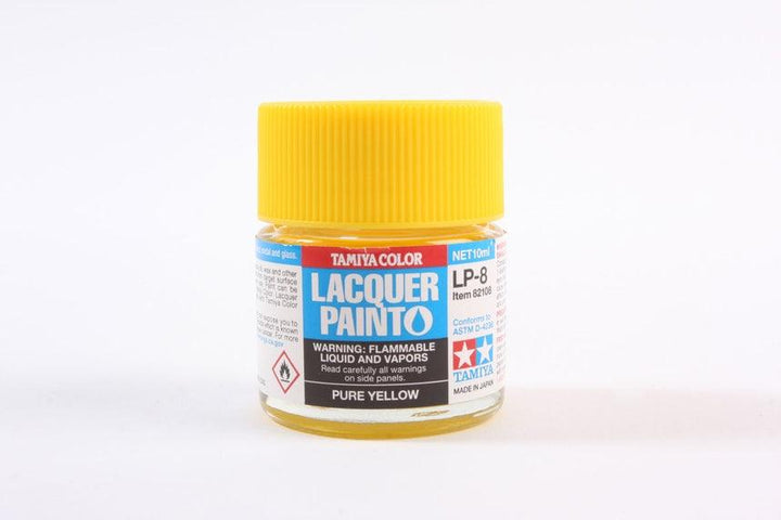 Tamiya 82108 LP-8 Pure Yellow Lacquer Paint 10ml TAM82108 - A-Z Toy Hobby
