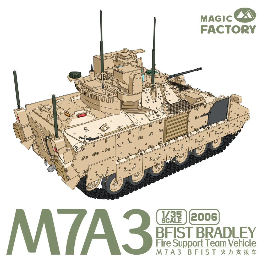 Magic Factory 2006 M7A3 BFIST Bradley Fire Support Vehicle 1/35 Model Kit - A-Z Toy Hobby