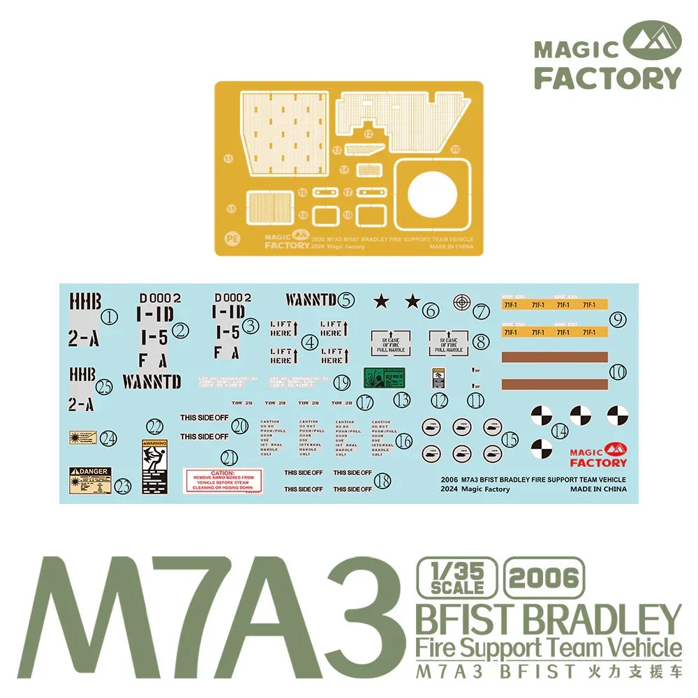 Magic Factory 2006 M7A3 BFIST Bradley Fire Support Vehicle 1/35 Model Kit - A-Z Toy Hobby