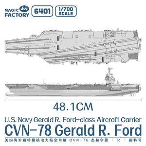 Magic Factory 6401 USS Gerald R. Ford CVN-78 1/700 Model Kit - A-Z Toy Hobby
