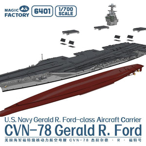 Magic Factory 6401 USS Gerald R. Ford CVN-78 1/700 Model Kit - A-Z Toy Hobby